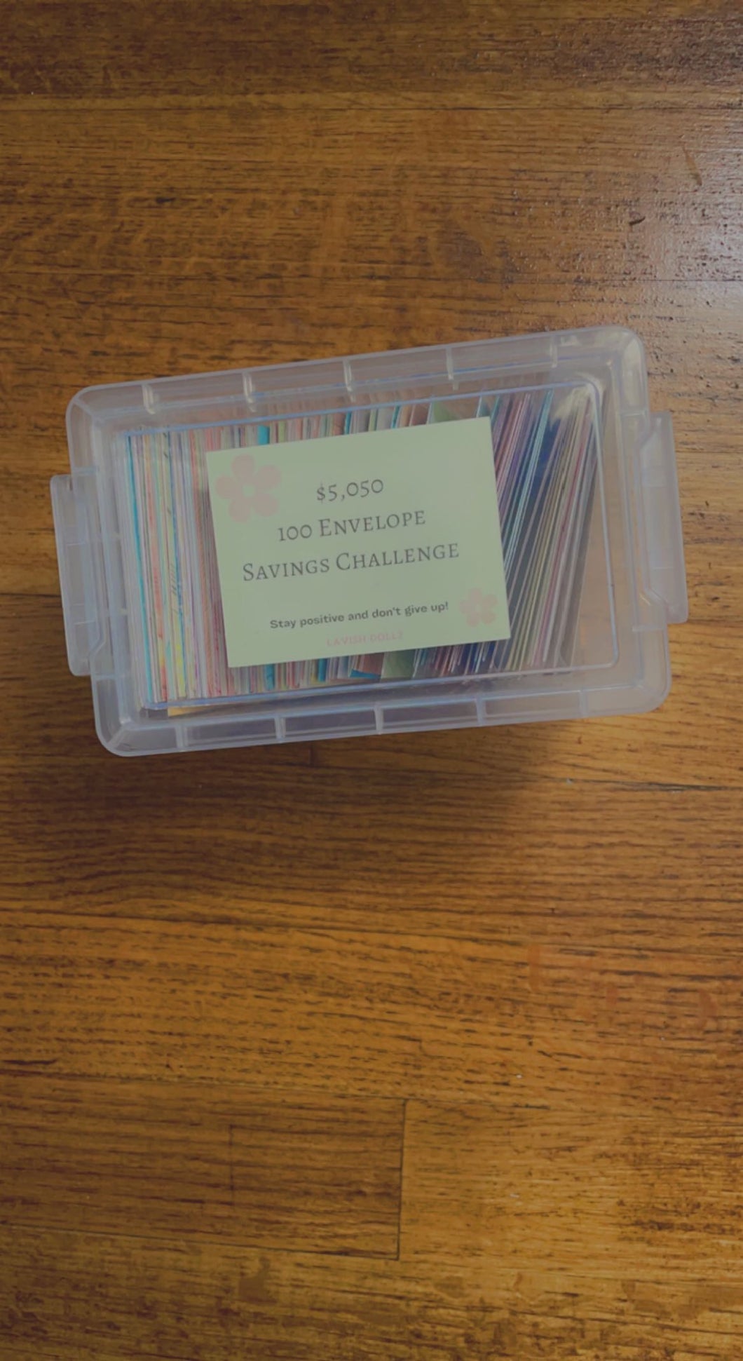 100 Envelope Challenge Box